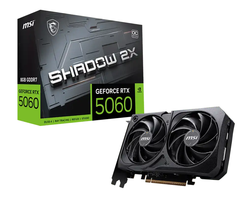 MSI GeForce RTX 5060 8G SHADOW 2X OC Graphics Card